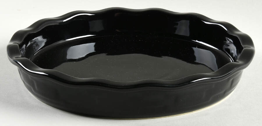 Woven Traditions Ebony 9" Pie Baking Plate by Longaberger-1