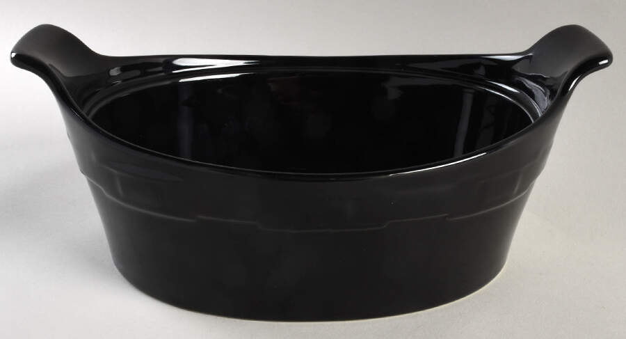 Woven Traditions Ebony 2 Quart Oval Covered Casserole No Lid by Longaberger-1