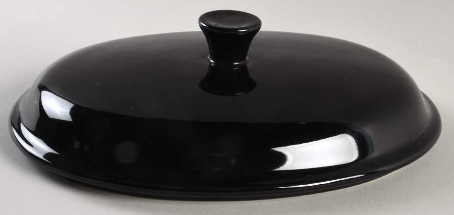 Woven Traditions Ebony Lid for 2 Quart Oval Covered Casserole by Longaberger-1