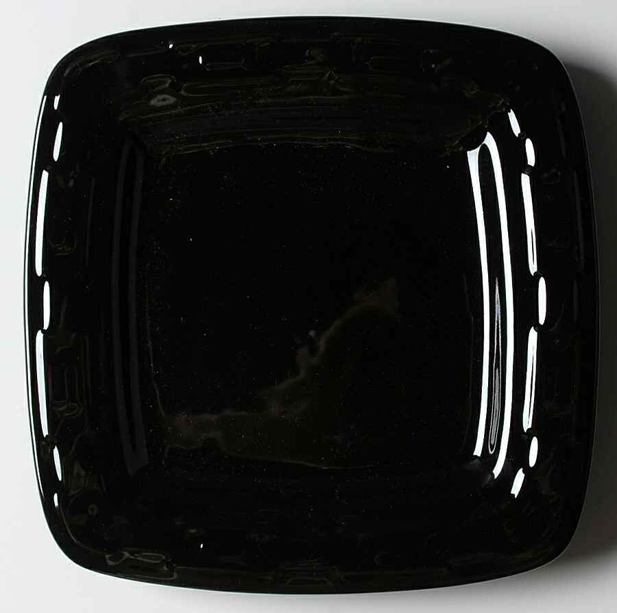 Woven Traditions Ebony Square Luncheon Plate by Longaberger-1
