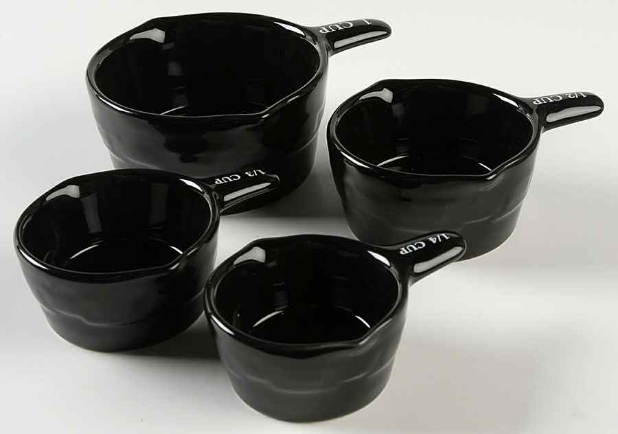 Woven Traditions Ebony Measuring Cup Set (1 Cup,1/2 Cup,1/3 Cup,1/4 Cup) by Longaberger-1