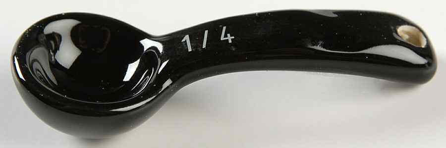 Woven Traditions Ebony 1/4 Teaspoon Ceramic Measuring Spoon by Longaberger-1