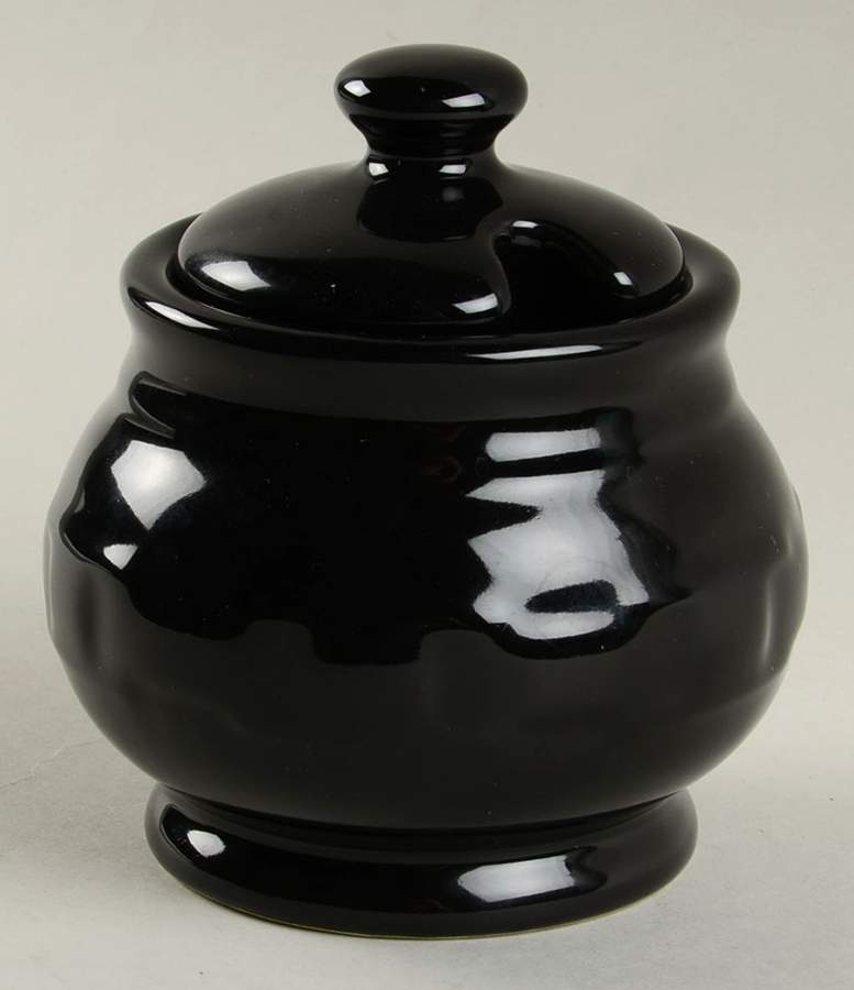 Woven Traditions Ebony Sugar Bowl & Lid by Longaberger-1