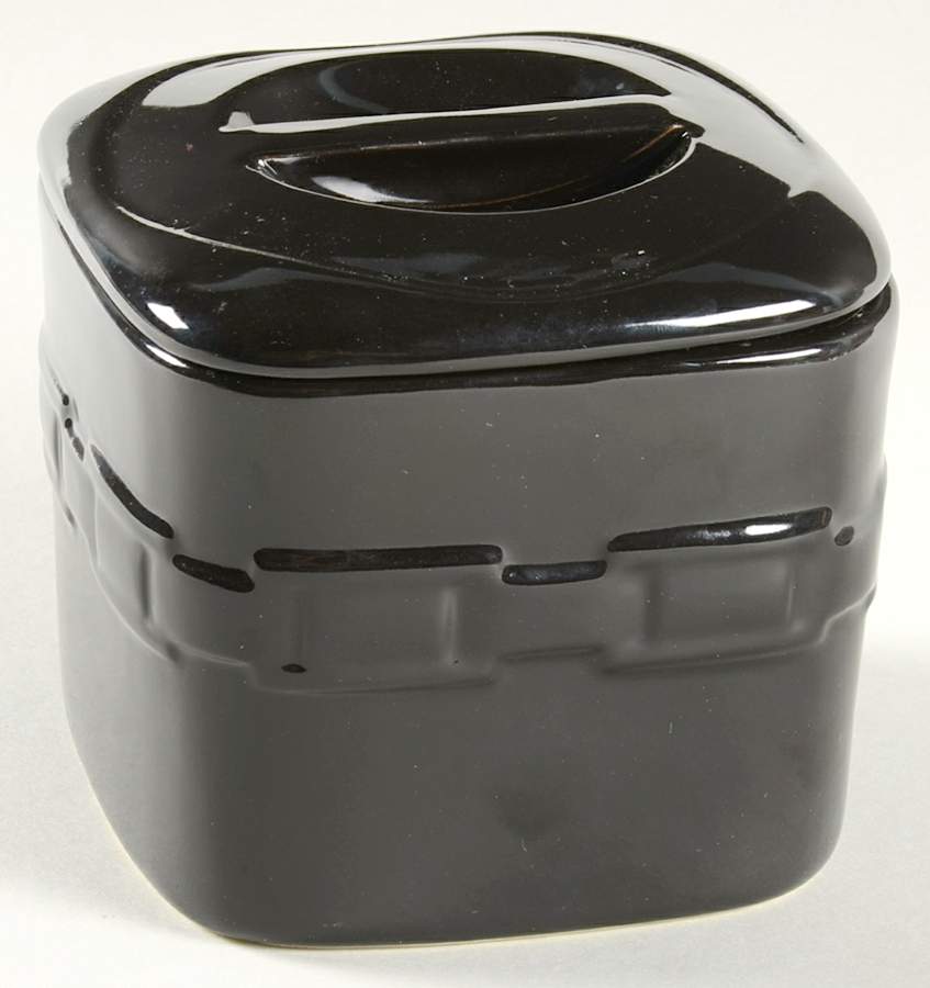 Woven Traditions Ebony Small Square Canister & Lid by Longaberger-1