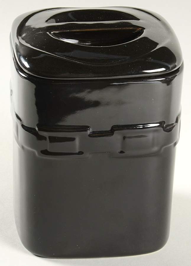 Woven Traditions Ebony Medium Square Canister & Lid by Longaberger-1