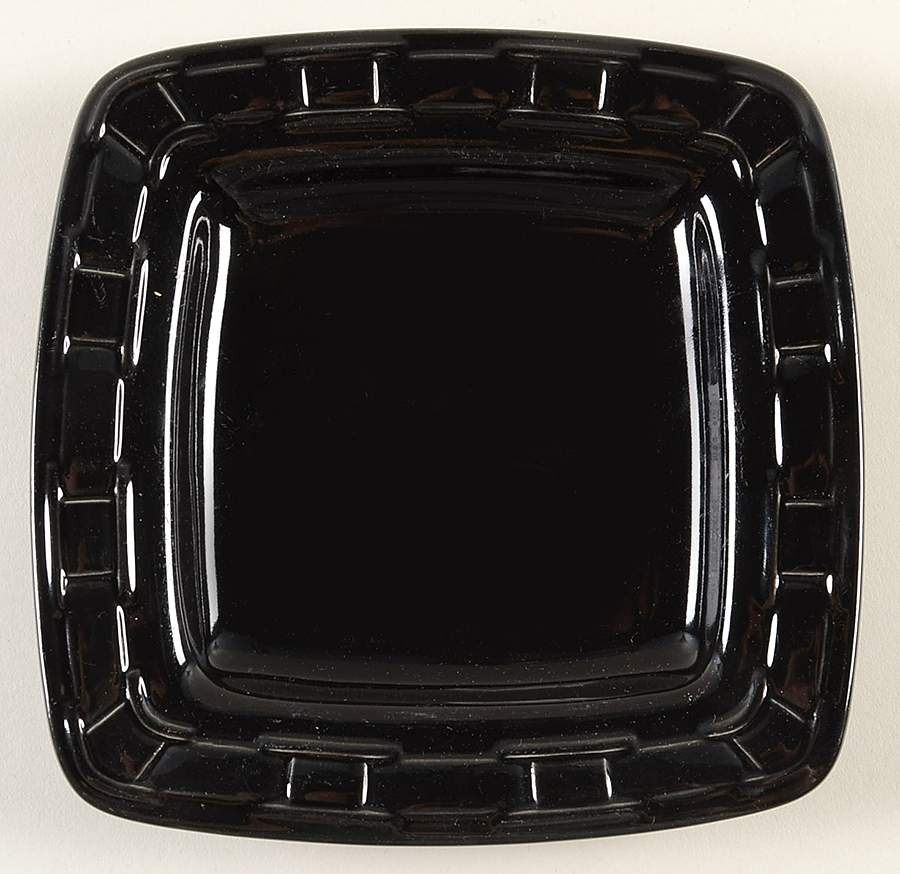 Woven Traditions Ebony Square Bread & Butter Plate by Longaberger-1