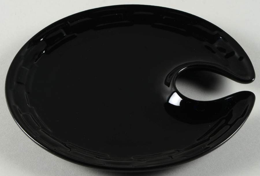 Woven Traditions Ebony Wine and Cheese Plate by Longaberger-1