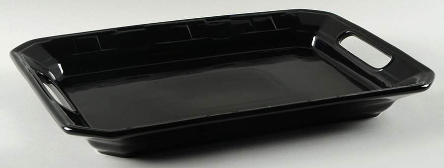 Woven Traditions Ebony 17" Handled Tray by Longaberger-1