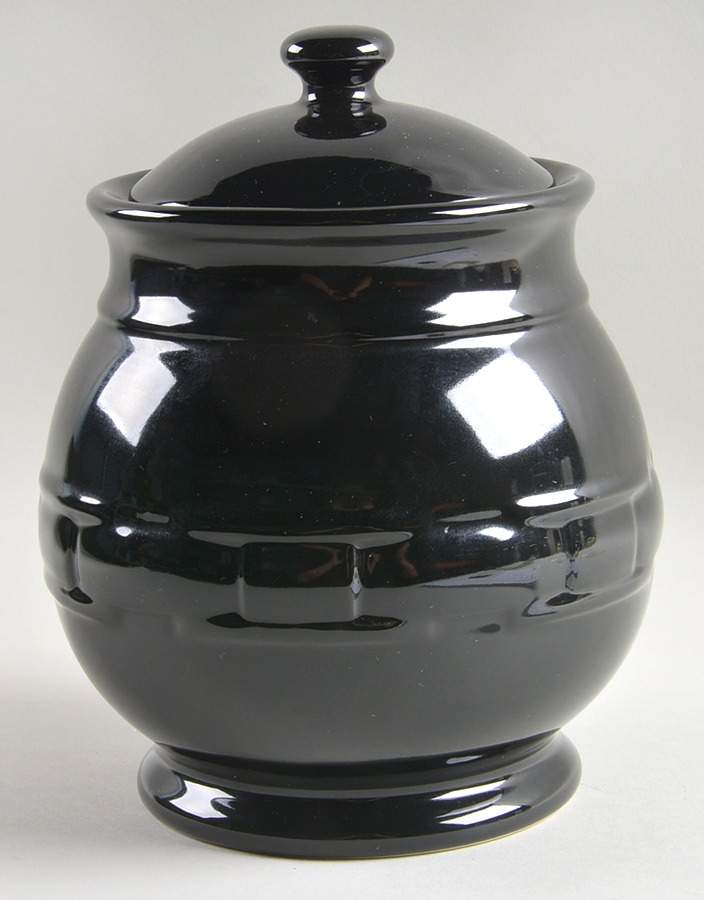 Woven Traditions Ebony Medium Canister & Lid by Longaberger-1