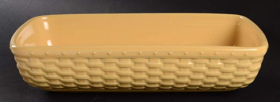 Woven Reflections Butternut (Yellow) Long Basket Server by Longaberger-1