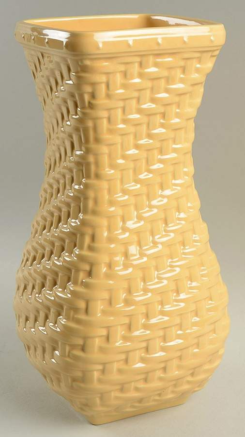 Woven Reflections Butternut (Yellow) 12" Vase by Longaberger-1
