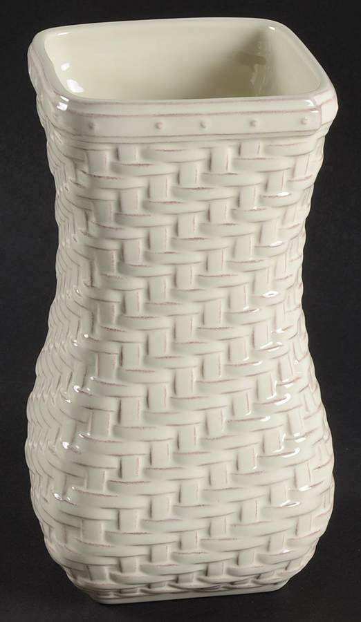 Woven Reflections Ivory 8" Vase by Longaberger-1