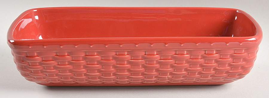 Woven Reflections Tomato (Red) Long Basket Server by Longaberger-1