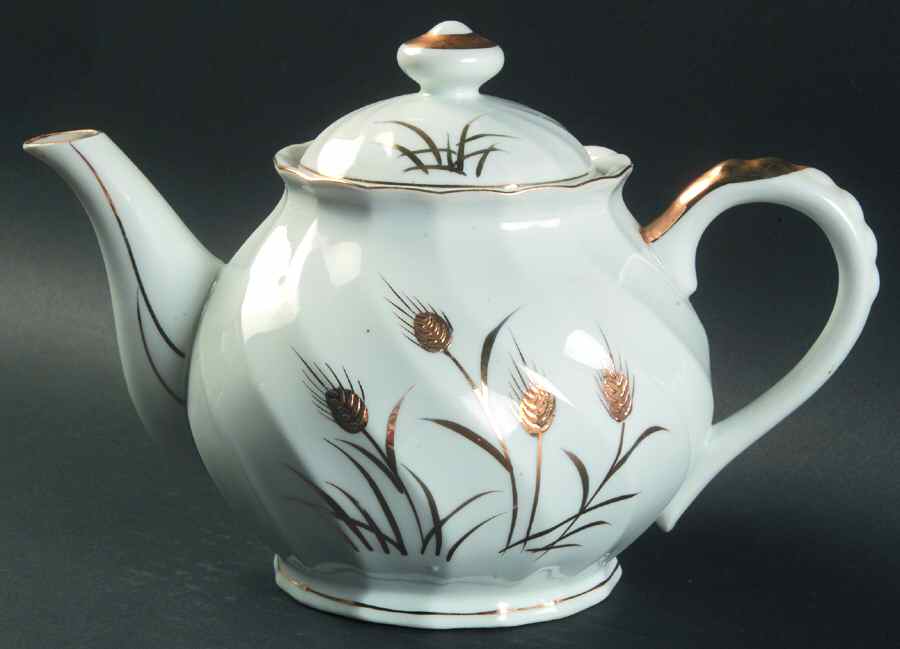Wheat Teapot & Lid by Lefton-1