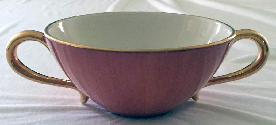 Madeira Coral Individual Handled Soup Bowl by L'Objet-1