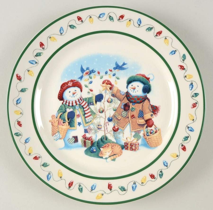 Flurry & Snowball Cookie Plate by Longaberger-1