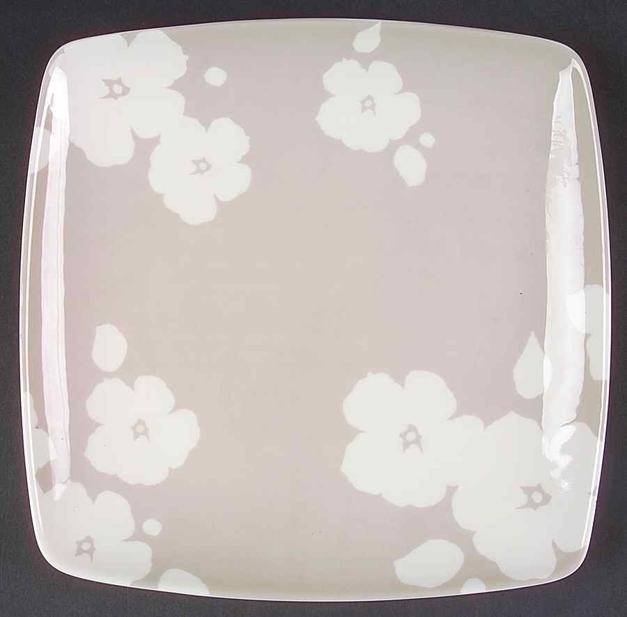 Floral Silhouette Khaki Square Accent Salad Plate by Lenox-1