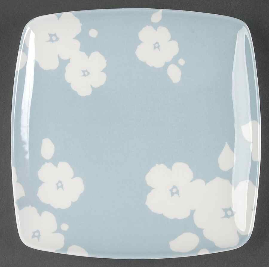 Floral Silhouette Blue Bell Square Accent Salad Plate by Lenox-1