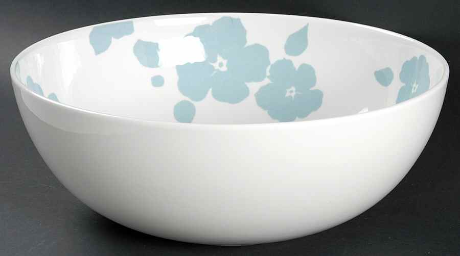 Floral Silhouette Blue Bell 10" Round Vegetable Bowl by Lenox-1