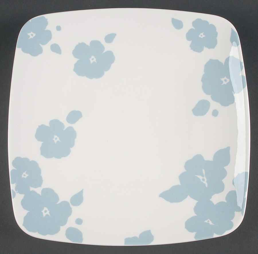 Floral Silhouette Blue Bell 12" Square Serving Platter by Lenox-1