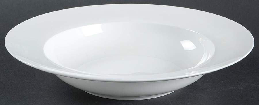 Aquis White Large Rim Soup Bowl by Liddy-1