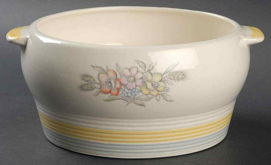 Oslo Surf (Grey Yellow) Round Vegetable No Lid by Limoges-American-1