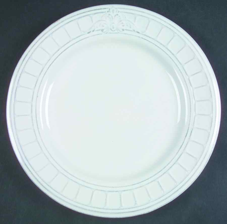 Trellis White Dinner Plate by Laurie Gates-1