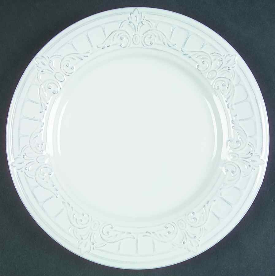 Trellis White Salad/Dessert Plate by Laurie Gates-1