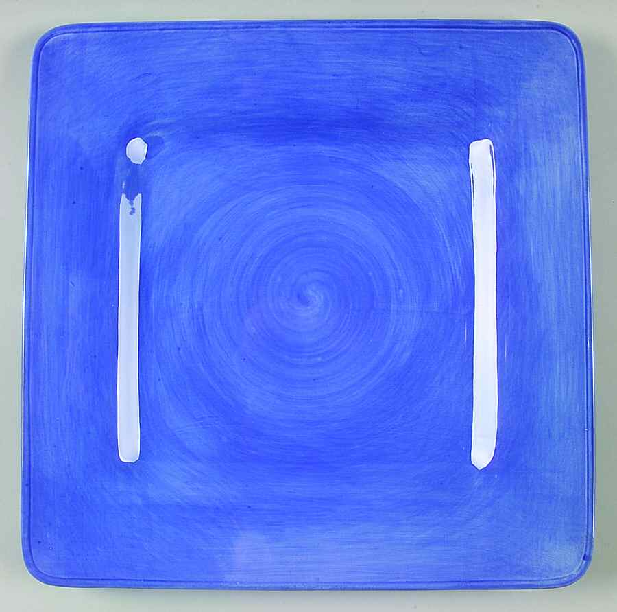 Somerset Blue Square Dinner Plate by Laurie Gates-1