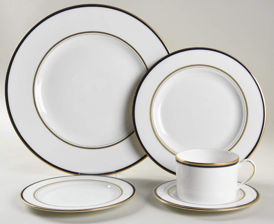 Library Lane Navy 5 Piece Place Setting by Lenox-1