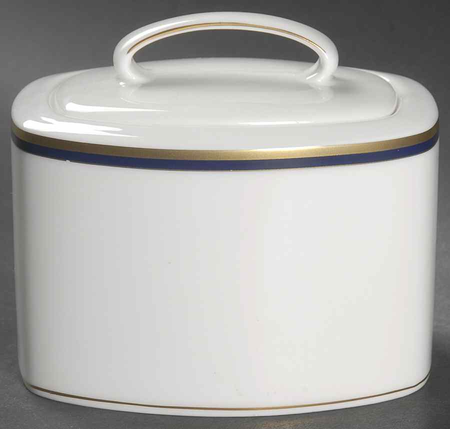 Library Lane Navy Sugar Bowl & Lid by Lenox-1