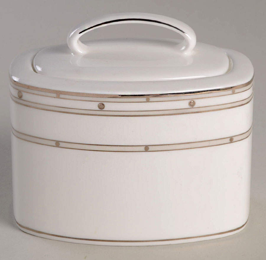 Pebble Point Sugar Bowl & Lid by Lenox-1
