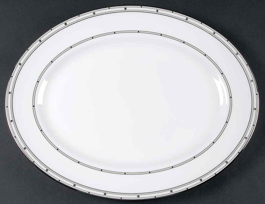 Pebble Point 13" Oval Serving Platter by Lenox-1