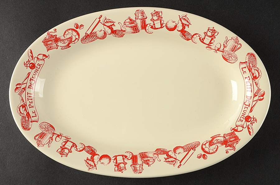 Le Petit Dejeuner 10" Oval Serving Platter by Le Comptoir-1
