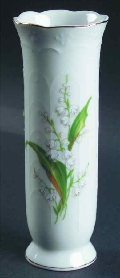 LEF67 (Gold Trim) 6" Vase by Lefton-1