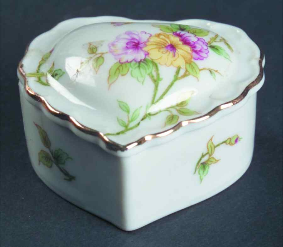 Narcissus Trinket Box & Lid by Lefton-1