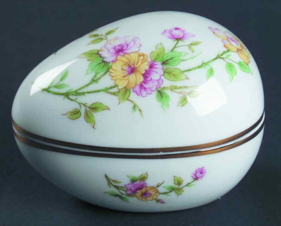 Narcissus Large Egg Box & Lid by Lefton-1