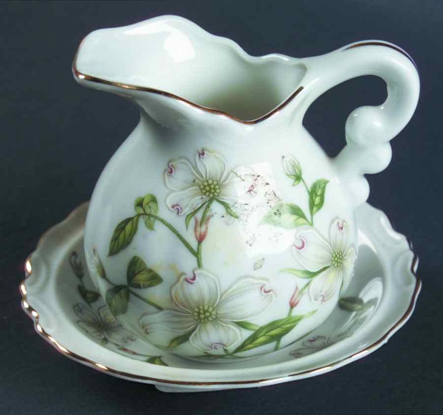 LEF68 Miniature Pitcher and Bowl Set by Lefton-1