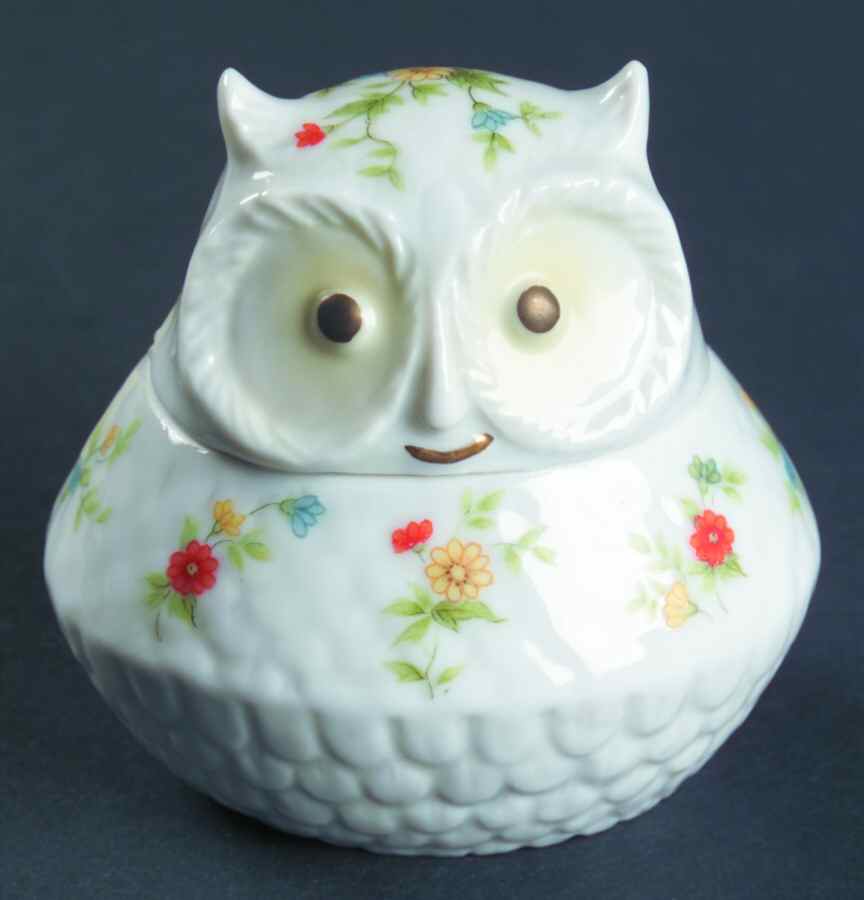 LEF72 Owl Box & Lid by Lefton-1