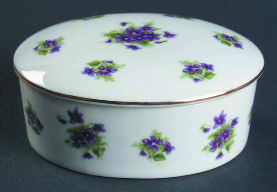LEF77 Oval Box & Lid by Lefton-1