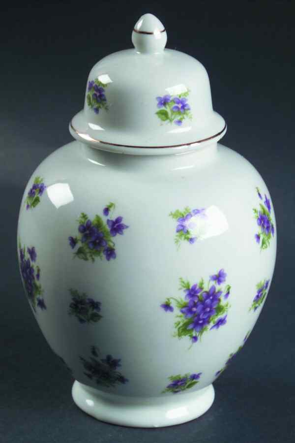 LEF77 Small Temple Jar & Lid by Lefton-1