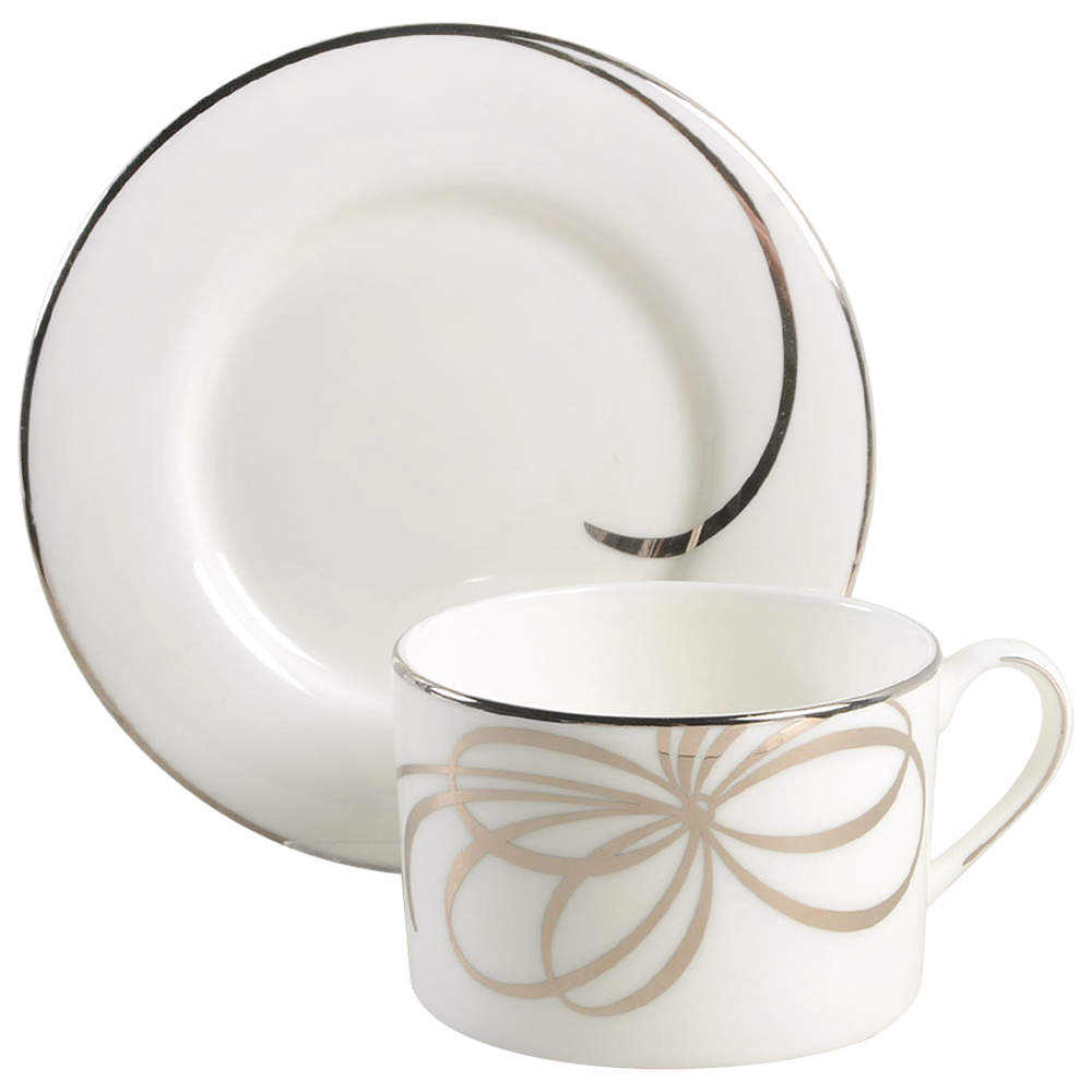 Belle Boulevard Flat Cup & Saucer Set by Lenox-1