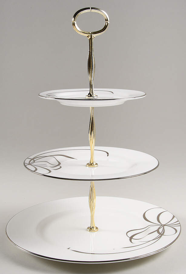 Belle Boulevard 13 7/8"-14 1/4" 3-Tiered Serving Tray(DP,SP,BB) HC by Lenox-1