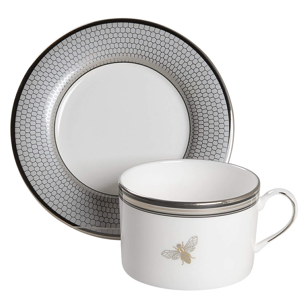 Crescent Drive Flat Cup & Saucer Set by Lenox-1