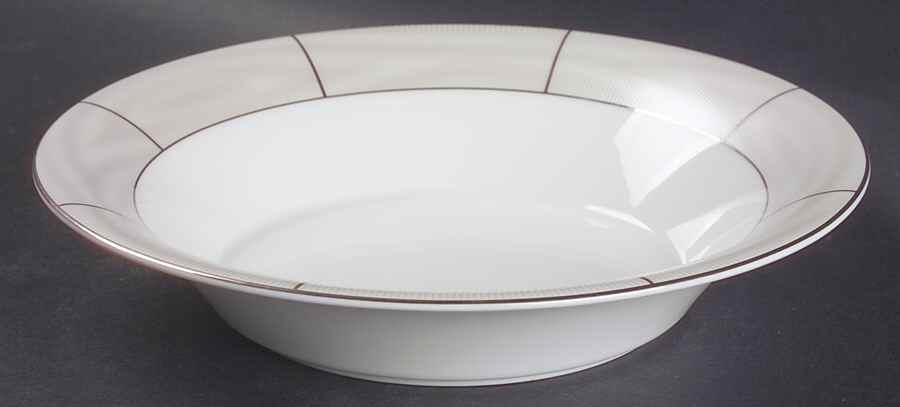 Silk Moire Pearl Rim Soup Bowl by Ralph Lauren China-1