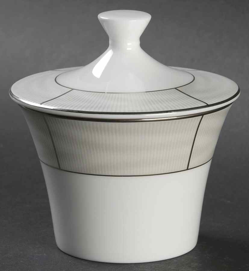 Silk Moire Pearl Sugar Bowl & Lid by Ralph Lauren China-1