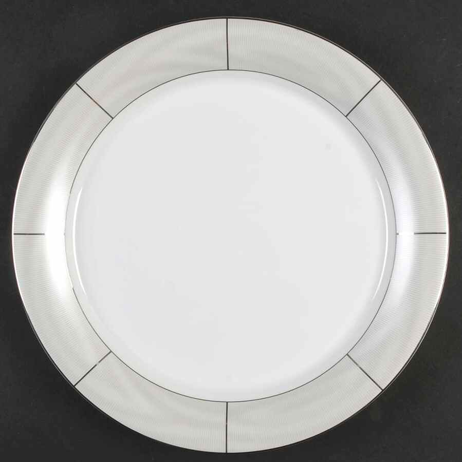 Silk Moire Pearl 12" Chop Plate (Round Platter) by Ralph Lauren China-1