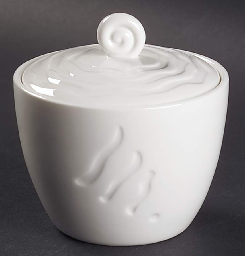 Spyro White Sugar Bowl & Lid by Lenox-1
