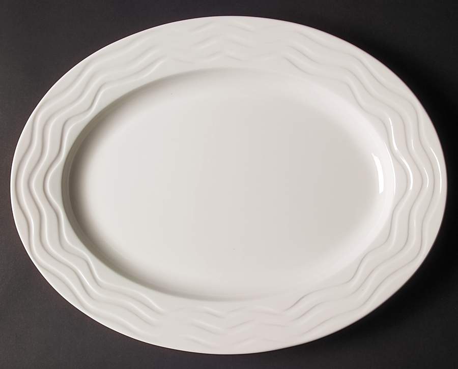 Spyro White 16" Oval Serving Platter by Lenox-1