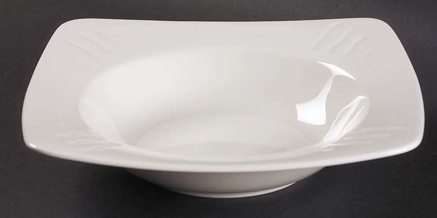 Spyro White 8" Individual Square Pasta Bowl by Lenox-1